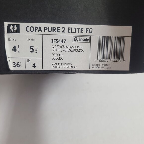 Adidas Copa Pure 2 Elite FG Soccer Cleats IF5447 Size 4.5 Ivory - Picture 11 of 13